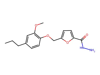 5-[(2-Methoxy-4-propylphenoxy)methyl]furan-2-carbohydrazide structure