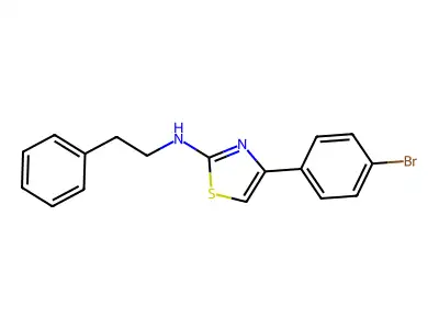 4-(4-bromophenyl)-N-(2-phenylethyl)-1,3-thiazol-2-amine structure