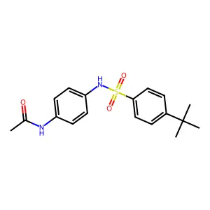 N-(4-{[(4-tert-butylphenyl)sulfonyl]amino}phenyl)acetamide structure