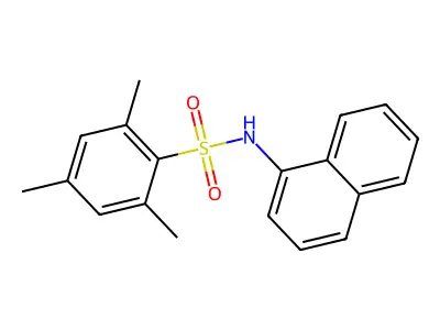 2,4,6-trimethyl-N-(1-naphthyl)benzenesulfonamide structure