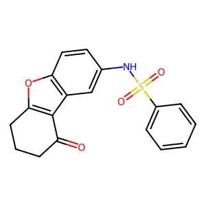 N-(9-oxo-7,8-dihydro-6H-dibenzofuran-2-yl)benzenesulfonamide structure