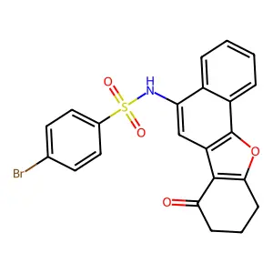 4-bromo-N-(7-oxo-7,8,9,10-tetrahydronaphtho[1,2-b][1]benzofuran-5-yl)benzenesulfonamide structure