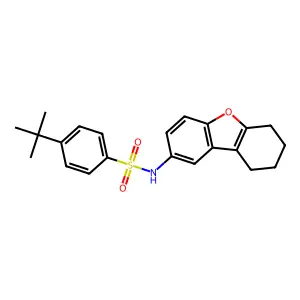 4-tert-butyl-N-(6,7,8,9-tetrahydrodibenzo[b,d]furan-2-yl)benzenesulfonamide structure