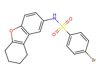 4-bromo-N-(6,7,8,9-tetrahydrodibenzo[b,d]furan-2-yl)benzenesulfonamide structure