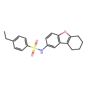4-ethyl-N-(6,7,8,9-tetrahydrodibenzo[b,d]furan-2-yl)benzenesulfonamide structure