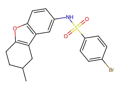 4-bromo-N-(8-methyl-6,7,8,9-tetrahydrodibenzo[b,d]furan-2-yl)benzenesulfonamide structure