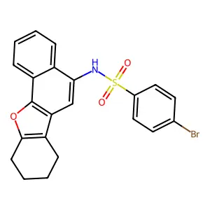 4-bromo-N-(7,8,9,10-tetrahydronaphtho[1,2-b]benzofuran-5-yl)benzenesulfonamide structure