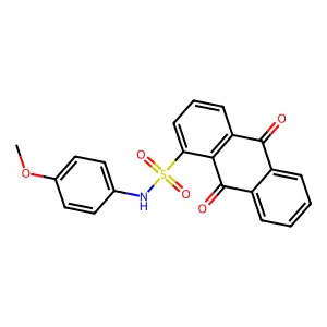 N-(4-methoxyphenyl)-9,10-dioxoanthracene-1-sulfonamide structure