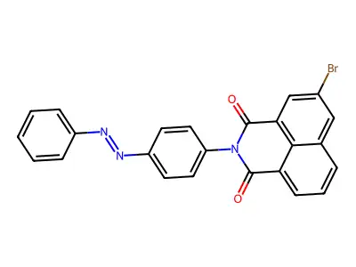 (Z)-5-bromo-2-(4-(phenyldiazenyl)phenyl)-1H-benzo[de]isoquinoline-1,3(2H)-dione structure