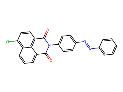 (E)-6-chloro-2-(4-(phenyldiazenyl)phenyl)-1H-benzo[de]isoquinoline-1,3(2H)-dione structure