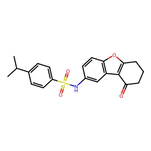 N-(9-oxo-7,8-dihydro-6H-dibenzofuran-2-yl)-4-propan-2-ylbenzenesulfonamide structure