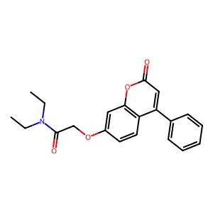 N,N-diethyl-2-[(2-oxo-4-phenyl-2H-chromen-7-yl)oxy]acetamide structure