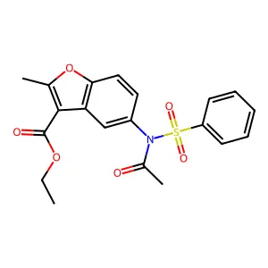 Ethyl 5-[acetyl(phenylsulfonyl)amino]-2-methyl-1-benzofuran-3-carboxylate structure