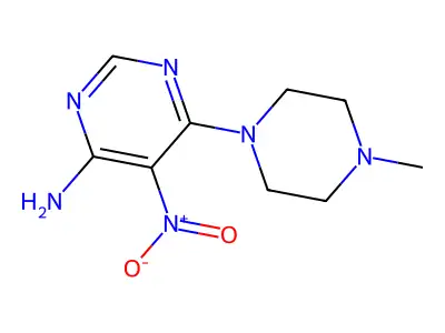 6-(4-Methylpiperazin-1-yl)-5-nitropyrimidin-4-amine structure