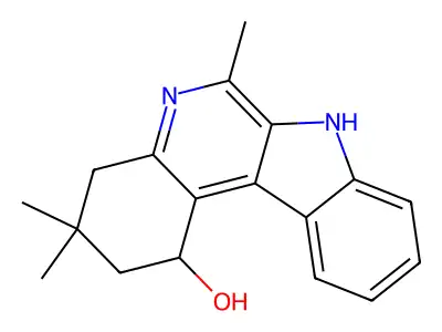 3,3,6-trimethyl-2,3,4,7-tetrahydro-1H-indolo[2,3-c]quinolin-1-ol structure