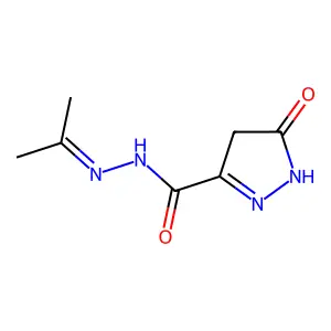 5-oxo-N-(propan-2-ylideneamino)-1,4-dihydropyrazole-3-carboxamide structure