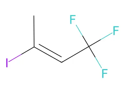 (E)-1,1,1-trifluoro-3-iodobut-2-ene structure
