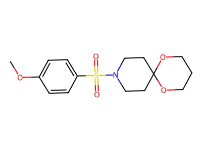 9-(4-Methoxyphenyl)sulfonyl-1,5-dioxa-9-azaspiro[5.5]undecane structure