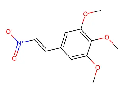 Benzene, 1,2,3-trimethoxy-5-[(1E)-2-nitroethenyl]- structure