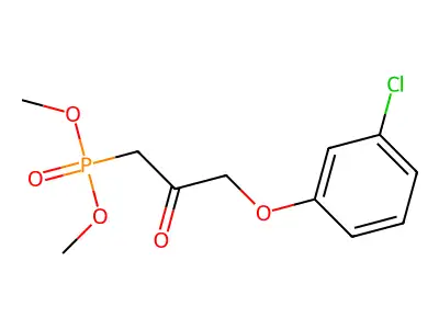 Dimethyl 3-(3-chlorophenoxy)-2-oxopropylphosphonate structure