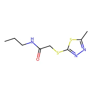2-[(5-methyl-1,3,4-thiadiazol-2-yl)sulfanyl]-N-propylacetamide structure