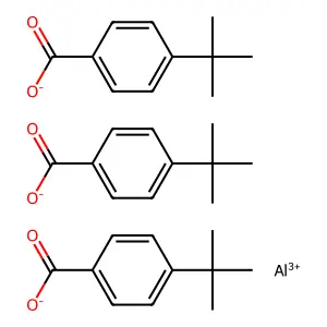 Benzoic acid, 4-(1,1-dimethylethyl)-, aluminum salt (3:1) structure