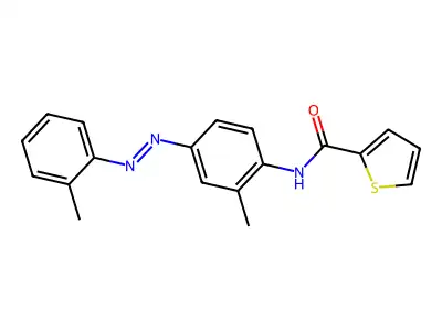 N-{2-methyl-4-[(E)-(2-methylphenyl)diazenyl]phenyl}-2-thiophenecarboxamide structure