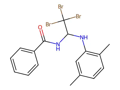 N-[2,2,2-tribromo-1-(2,5-dimethylanilino)ethyl]benzamide structure