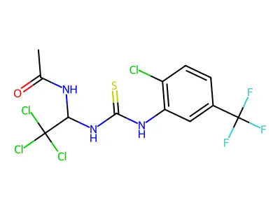 N-[2,2,2-trichloro-1-[[2-chloro-5-(trifluoromethyl)phenyl]carbamothioylamino]ethyl]acetamide structure