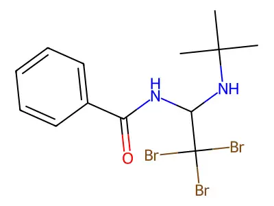N-[2,2,2-tribromo-1-(tert-butylamino)ethyl]benzamide structure