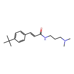 (E)-3-(4-tert-butylphenyl)-N-[3-(dimethylamino)propyl]prop-2-enamide structure