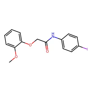 N-(4-iodophenyl)-2-(2-methoxyphenoxy)acetamide structure
