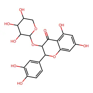 Taxifolin 3-O-beta-D-xylopyranoside structure