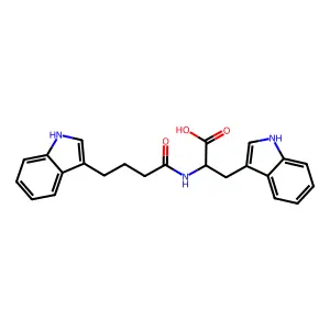 (S)-3-(1H-Indol-3-yl)-2-(4-1H-indol-3-yl-butyrylamino)-propionic acid structure