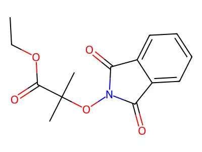Ethyl 2-((1,3-dihydro-1,3-dioxo-2H-isoindol-2-yl)oxy)-2-methylpropionate structure