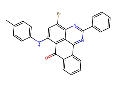 7H-Benzo[f]perimidin-7-one, 4-bromo-6-[(4-methylphenyl)amino]-2-phenyl- structure