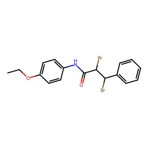 2,3-dibromo-N-(4-ethoxyphenyl)-3-phenylpropanamide structure