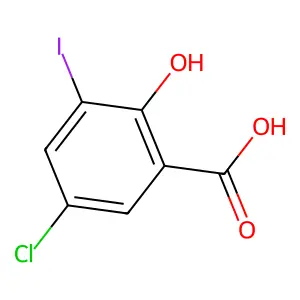 5-Chloro-2-hydroxy-3-iodobenzoic acid structure