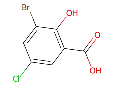 3-Bromo-5-chloro-2-hydroxybenzoic acid structure
