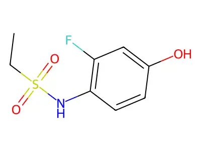 N-(2-fluoro-4-hydroxy-phenyl)ethanesulfonamide structure