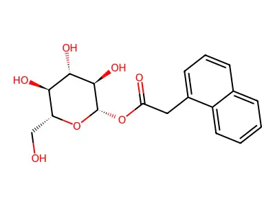 Glucose-1-(1-naphthalene)acetate structure