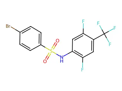 4-bromo-N-[2,5-difluoro-4-(trifluoromethyl)phenyl]benzenesulfonamide structure