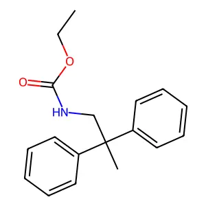 ethyl N-(2,2-diphenylpropyl)carbamate structure