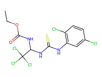 Ethyl 2,2,2-trichloro-1-(((2,5-dichloroanilino)carbothioyl)amino)ethylcarbamate structure