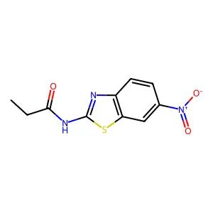 N-(6-硝基-1,3-苯并噻唑-2-基)丙酰胺 structure