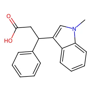 (3S)-(+)-3-(1-Methylindol-3-yl)-3-phenylpropionic acid structure