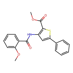 Methyl 3-(2-methoxybenzamido)-5-phenylthiophene-2-carboxylate structure