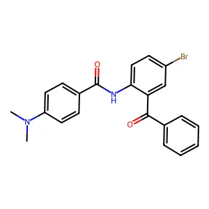 N-(2-benzoyl-4-bromophenyl)-4-(dimethylamino)benzamide structure