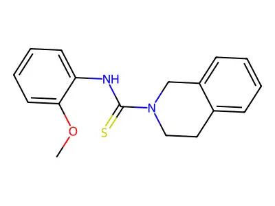 N-(2-methoxyphenyl)-3,4-dihydroisoquinoline-2(1H)-carbothioamide structure