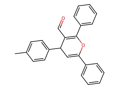 4-(4-methylphenyl)-2,6-diphenyl-4H-pyran-3-carbaldehyde structure